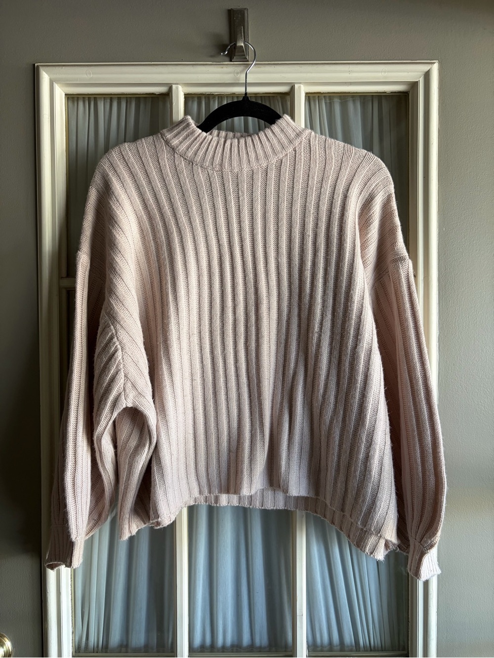 Princess Polly Ribbed Mock Neck Sweater - Light Tan